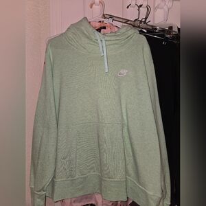 Nike Light Green 1x Funnel Neck Hoodie